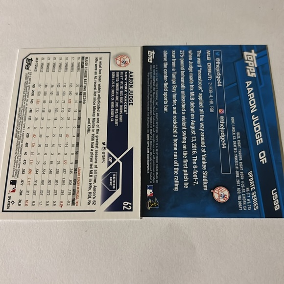 Aaron Judge Baseball Cards - Picture 2 of 2